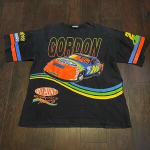 Vintage 90s Jeff Gordon NASCAR DuPont "Hangin' It All Out" T-shirt Size XL
